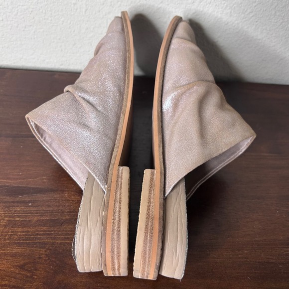 Kelsi Dagger Sandals‎ Size 9 Brooklyn Beige Metallic Taupe Ruched Slide - Picture 7 of 9